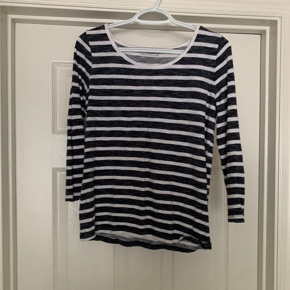 Navy/White Striped Blouse